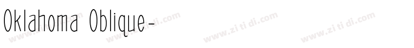 Oklahoma Oblique字体转换